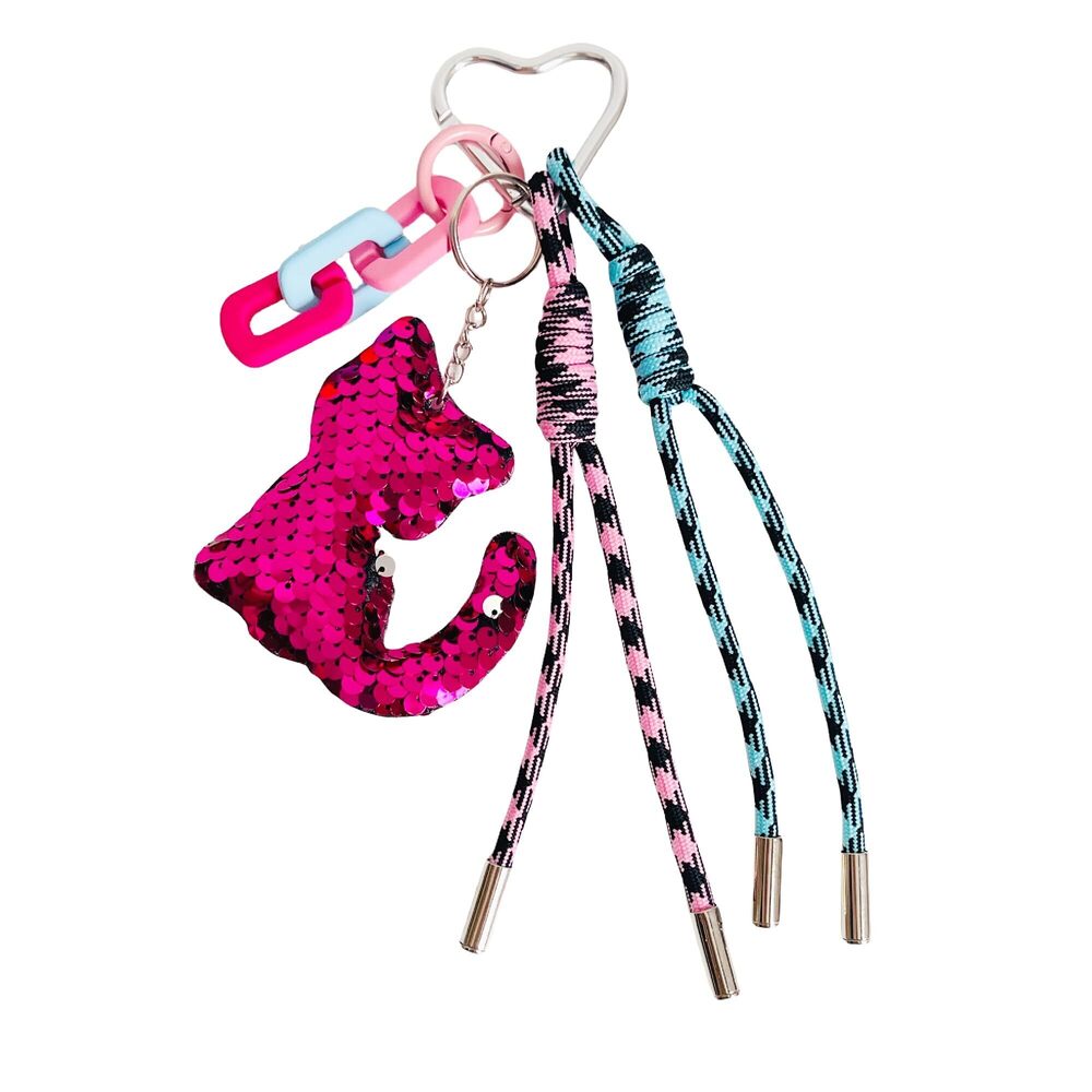5018 Cute Cat Braided Keychain Bag Charms for Handbag Purse Backpack